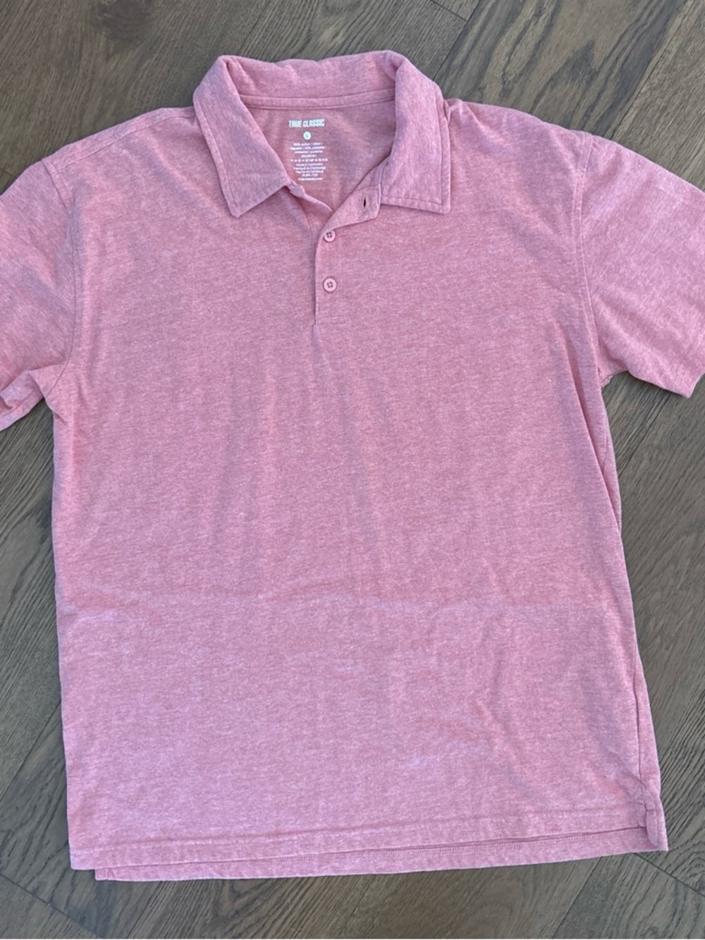 True Classic Salmon Pink Orange  Polo Shirt